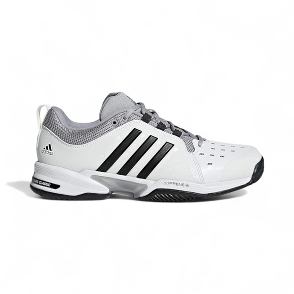 Adidas Men's barricade  White and Gray Athletic Shoes - Picture 1 of 6